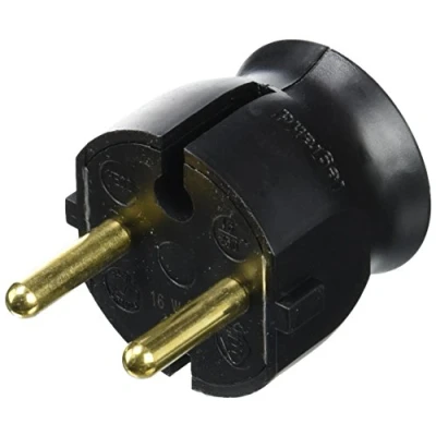 Afbeelding van Legrand leg50184 Extra platte stekker zonder aarde Zijuitgang 16 A zwart