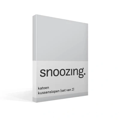 Afbeelding van Snoozing Kussensloop Katoen Set van 2 60x70 cm Grijs