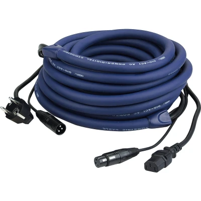 Afbeelding van DAP FP0410 Schuko/XLR Male IEC/XLR Female voeding + signaalkabel 10mtr