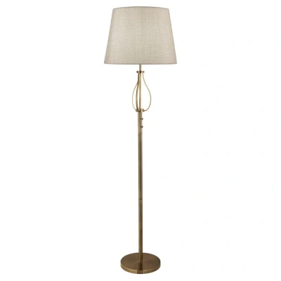 Afbeelding van Searchlight Staande schemerlamp Vegas bronsbruin met taupe EU7485AB