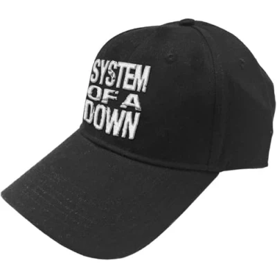 Afbeelding van System Of A Down Stacked Logo Baseball pet Zwart