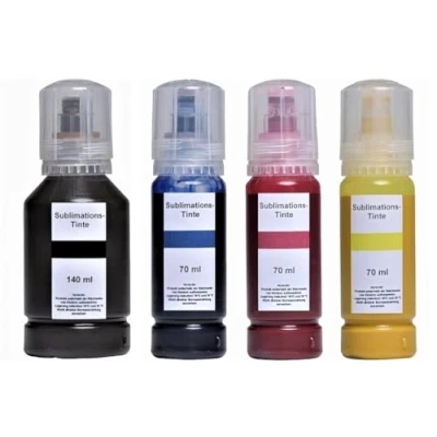 Afbeelding van Sublimatie inkt 350 ml, zwart, cyaan, magenta, geel, compatibel met Epson SureColor SC F100, F500, F501