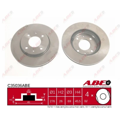 Afbeelding van ABE Remschijven C35036ABE
