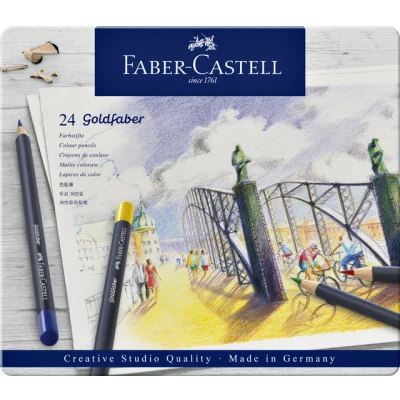 Afbeelding van Kleurpotloden Faber Castell Goldfaber blik à 24 stuks assorti