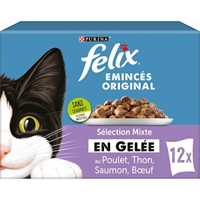 Afbeelding van 12x 85g Felix Zakjes in Gelei Gemengd Selectie Nat Kattenvoer