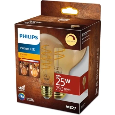 Afbeelding van Philips LED Globe Spiraal Goud 25 W E27 Dimbaar extra warmwit licht