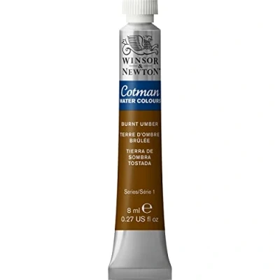 Afbeelding van Winsor &amp; Newton 8840081 Cotman aquarelverf Studio waterverf, levendige hoogwaardige kleuren met zeer goede verwerkingseigenschappen 8 ml tube Burnt Umber
