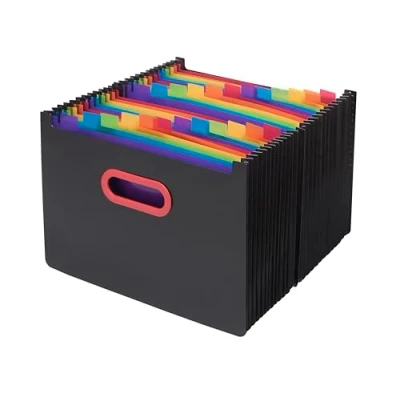Afbeelding van Snopake A4 Regenboog en Zwart Bureau Expander/Organisator 24 Part