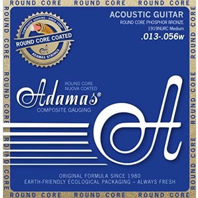 Afbeelding van Adamas Akustik Gitarren Saiten Nuova Phosphor Bronze beschichtet Round Core Satz Medium .013 .056 1919NURC