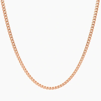 Afbeelding van Marenca Rosé Gouden / Rose Gold Cubaanse Schakel Heren ketting 4mm (60cm)