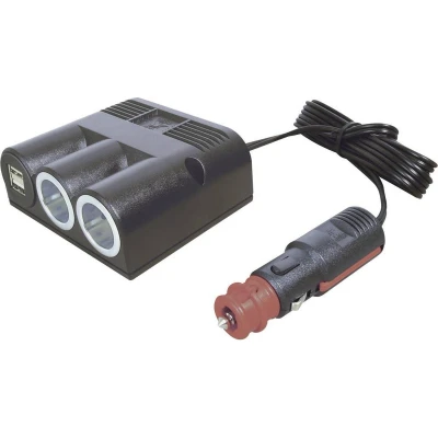 Afbeelding van ProCar 67325501 Sigarettenaanstekerverdeler Aantal sigarettenaanstekerbussen 2 x Interfaces: USB Stroombelasting (m
