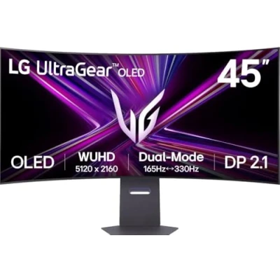 Afbeelding van LG Ultragear™ 45GX950A B 45 inch gaming pc monitor OLED paneel WUHD resolutie (5120 x 2160), 0,03 ms 165 Hz, DisplayHDR™400 True Black, DCI P3 98,5% (CIE1976), FreeSync Premium Pro, G Sync