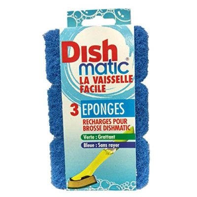Afbeelding van Dishmatic Reservespons, krasbestendig, blauw, 3 stuks