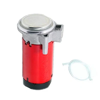 Afbeelding van YIYIDA Luchtpomp voor auto, 24V elektrische compressormotor, compressorset claxon van de motor verchroomd, rode luchthoorn, luchtcompressor elke claxon, vrachtwagen, trein, boot