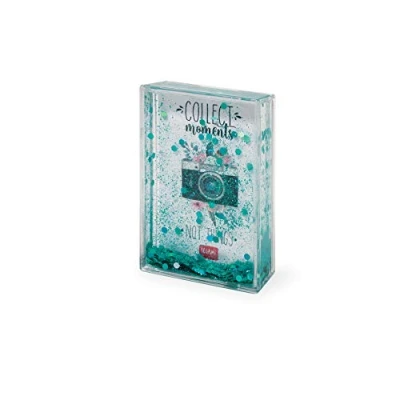 Afbeelding van Legami Fotolijst met Glitter, 6,2 x 9,4 cm, van PC en vloeistof, variant Blue tafelfotolijst, inclusief verwisselbare fotografie