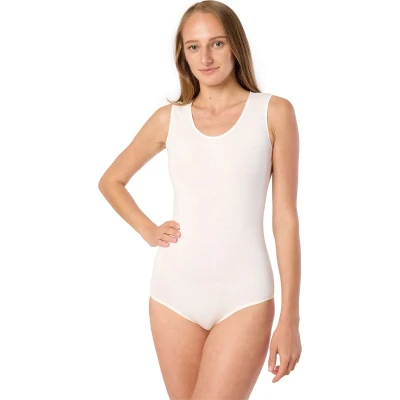 Afbeelding van Merry Style Dames Body Bodysuit Korte Mouwen Katoen MS KS BD901 Ecru XL