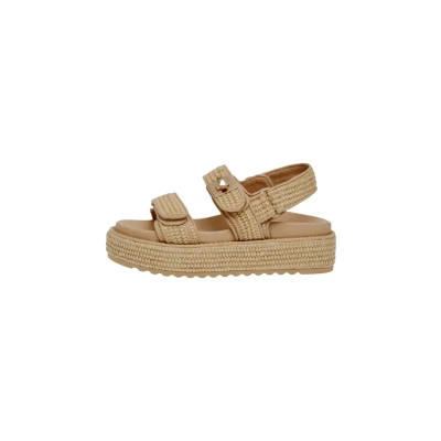 Afbeelding van Steve Madden Bigmona Nat Raffi Dames Sandalen SM11003034 02002 380 Maat 36