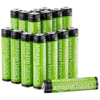 Afbeelding van Amazon Basics AAA batterijen, 800 mAh, oplaadbaar, 16 stuks