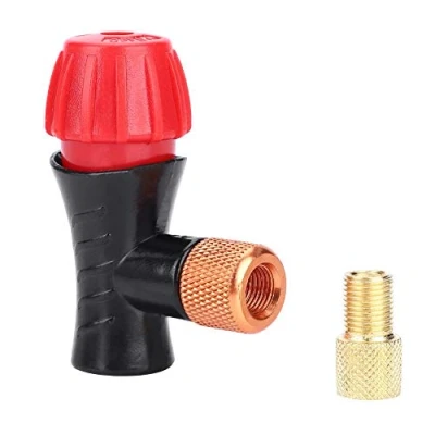 Afbeelding van co2 fiets inflator,Fiets ventiel inflator hoofd, racefiets berghoofd pomp draagbare mini luchtpomp pneumatische dubbele ventielkop