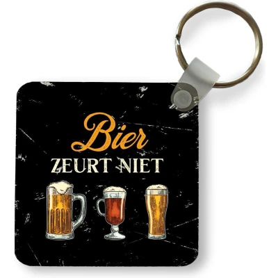 Afbeelding van Sleutelhanger Uitdeelcadeautjes Bier Mancave Vintage Plastic Vaderdag cadeau Geschenk Cadeautje voor hem Tip Mannen