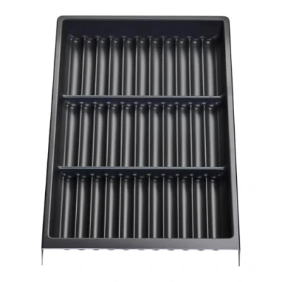 Afbeelding van SOTECH Kruidenpotje Inzet ORGA BOX V Leigrijs Generfd (300 x 474 51 mm) Ladeinzet vanaf Breedte 40 cm voor Kruidenpotjesglazen