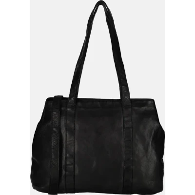 Afbeelding van Bear Design Bente Leren Handtas / Shopper Zwart