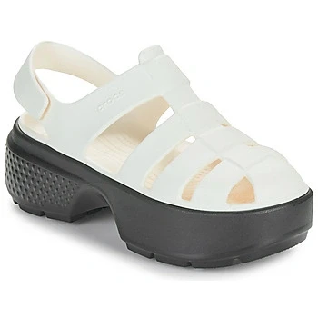 Afbeelding van Crocs Stomp Fisherman Unisex Sandalen met plateauzool, Maat: 41 42, Chalk Kunststof