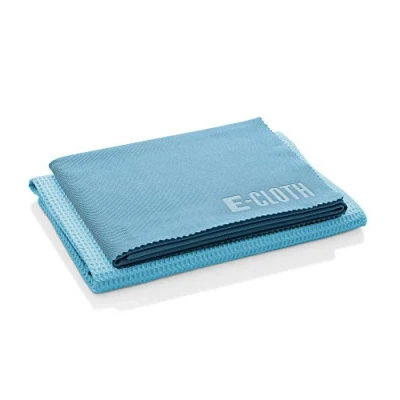 Afbeelding van E Cloth Glasreiniger, Raamreinigingskit, Microvezelreinigingsdoek, Beste voor het reinigen van ramen en deuren binnen buiten, voorruit auto, wasbaar herbruikbaar, 100 wasbelofte, blauw