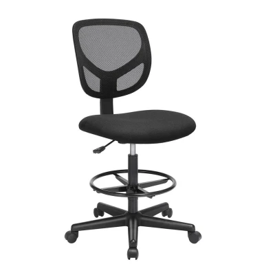 Afbeelding van Parya Home Ergonomische bureaustoel Verstelbare voetsteun Zwart