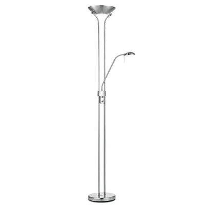 Afbeelding van Home Sweet LED Uplight Vloerlamp Klassiek Geborsteld staal