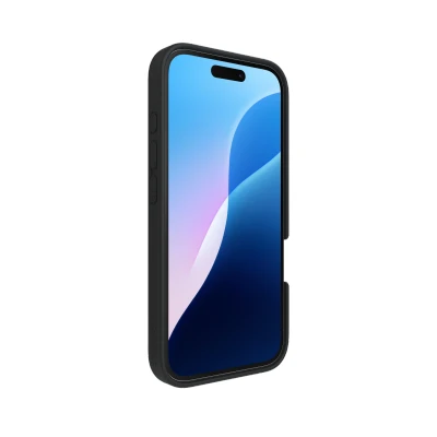 Afbeelding van Zagg Manhattan Snap Hoesje Geschikt voor Apple iPhone 16 Compatibel met MagSafe Siliconen Back Cover Grafeen Zwart
