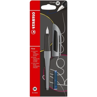 Afbeelding van Vulpen STABILO Flow active medium grijs blister à 1 stuk