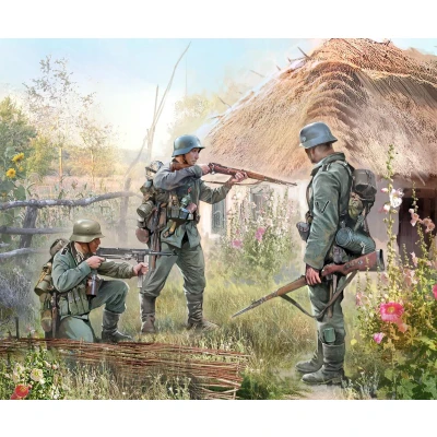 Afbeelding van Zvezda Duitse Infanterie 1941 modelset, schaal 1:72, Z6105