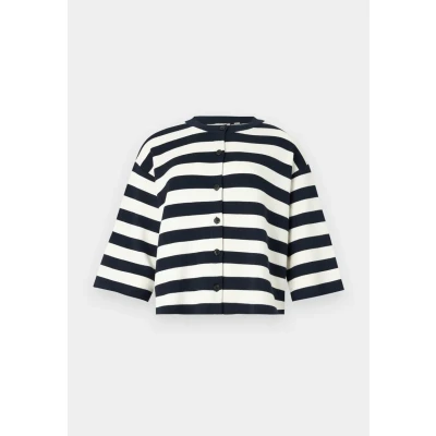 Afbeelding van TOM Tailor Striped Vest navy/offwhite, Dames, Maat: XXL, Navy/offwhite