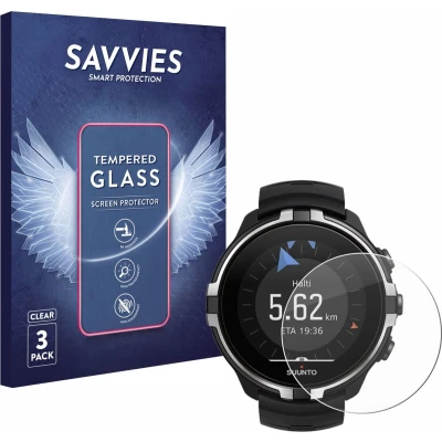 Afbeelding van Savvies Tempered Glass Screen Protector voor Suunto Spartan Sport Wrist HR Baro Stealth (3 Stuks) 9H Gehard Glas Scherm Beschermer