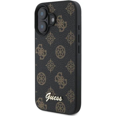 Afbeelding van CG Mobile Guess GUHMP16SPGPYSK hoes voor iPhone 16 6,1 inch zwart hardcase Peony Script