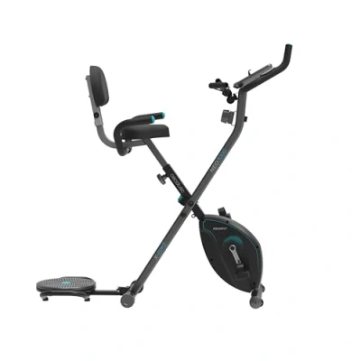 Afbeelding van Cecotec X Bike 3000 Neo Pro Hometrainer, inklapbaar, met rugleuning vliegwiel, 3 kg, lcd display, variabele magneetweerstand, comfortzadel en handgrepen, tablethouder wielen
