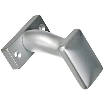 Afbeelding van HOPPE Deurknop op vierkante rozet platte vorm geblokkeerd aluminium zilver geanodiseerd Fix knop 1 stuk