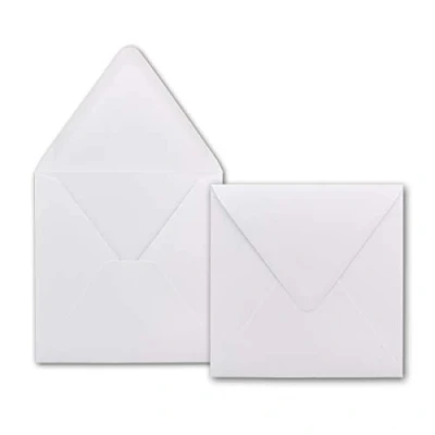 Afbeelding van 75 x enveloppen vierkant 160 mm wit 120 gram per m² 16,0 cm nat lijmen voor zeer bijzondere gelegenheden merk: GUSTAV NEUSER