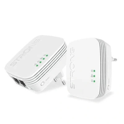 Afbeelding van Strong POWERLWF600DUOMINI PowerLine netwerkadapter 600 Mbit/s Ethernet LAN Wifi Wit 2 stuk(s)