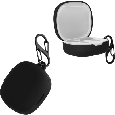 Afbeelding van kwmobile cover voor oordopjes case geschikt JBL Wave Flex Trendy beschermhoes draadloze in zwart
