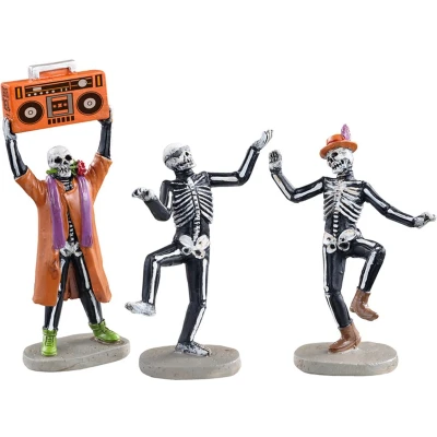 Afbeelding van Lemax Jitterbones Dance Party, Set Of 3 Kersthuisjes &amp; Kerstdorpen