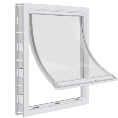 Afbeelding van Petrich Huisdierluik wit met flexibele flap medium