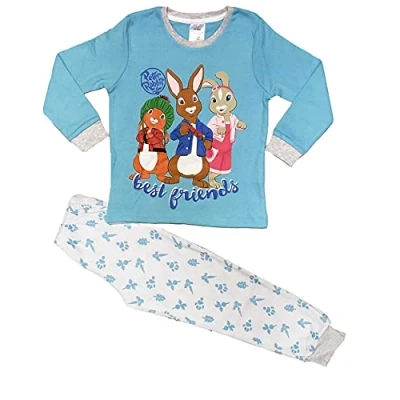 Afbeelding van Peter Rabbit Beste Vrienden Unisex Pyjama Set, 3 6 jaar Blauw, 5