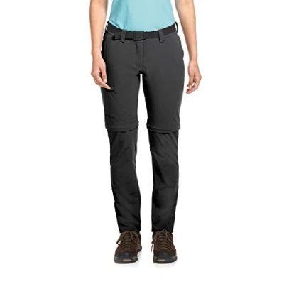 Afbeelding van Maier Sports Inara Slim Zip Wandelbroek voor dames, waterafstotende broek trekking en hiking, nauwsluitende snit, afritsfunctie, PFC vrij, mSTRETCH pro 4 &amp; Dryprotec, zwart, 25 (W42/43/L30)
