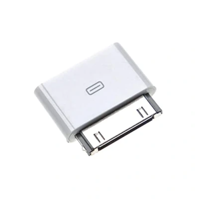 Afbeelding van vhbw Adapter compatibel met Apple iPod Classic, 30GB, 40GB muziekspeler, mobiele telefoon, smartphone, kabeladapter van micro USB naar 30 pins connector, wit