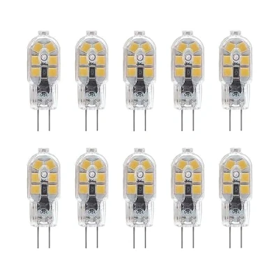 Afbeelding van WULUN G4 2W ledlamp, 200 lumen, AC 220 240 V, equivalent 20 W halogeenlamp, warmwit 3000 K, 360 graden kijkhoek, niet dimbaar, 10 stuks