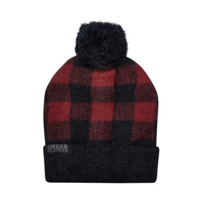Afbeelding van Urban Classics Pom black/red one size Pompom Beanie muts Rood/Zwart