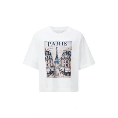 Afbeelding van Rich &amp; Royal Tshirt print, Dames, Maat: Small, White