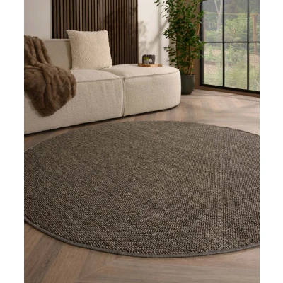 Afbeelding van Rond Laagpolig Vloerkleed Loom Grijs 200 Cm